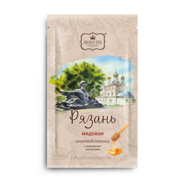 Шоколад молочный с медовыми гранулами "Рязань медовая"