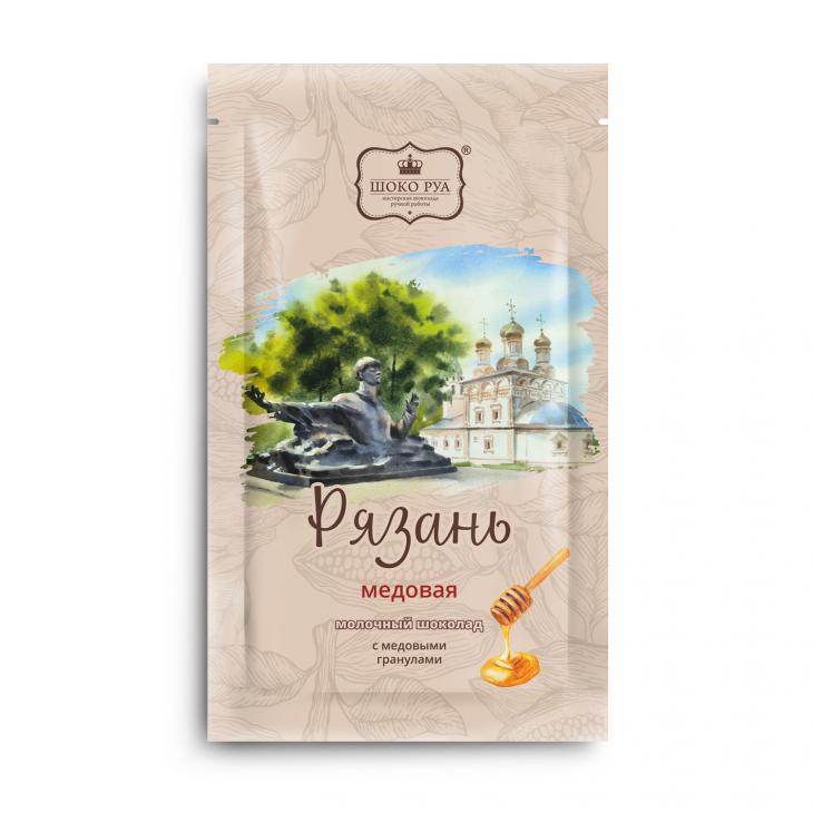 Шоколад молочный с медовыми гранулами "Рязань медовая"