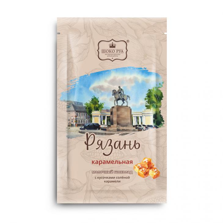Шоколад молочный с кусочками соленой карамели "Рязань карамельная"