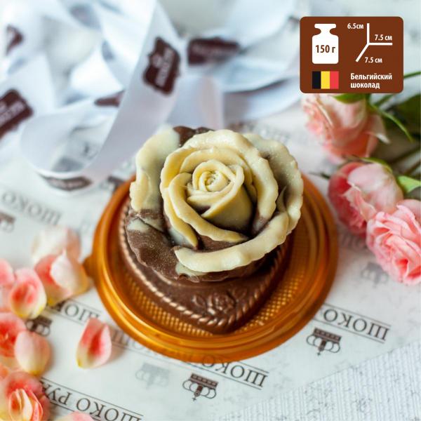 Фигурное изделие из молочного шоколада "Роза", 150 г